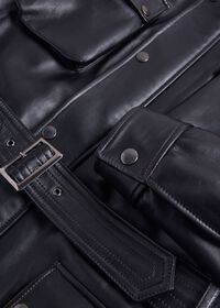 Paul Stuart Black Nappa Leather Field Jacket, thumbnail 3