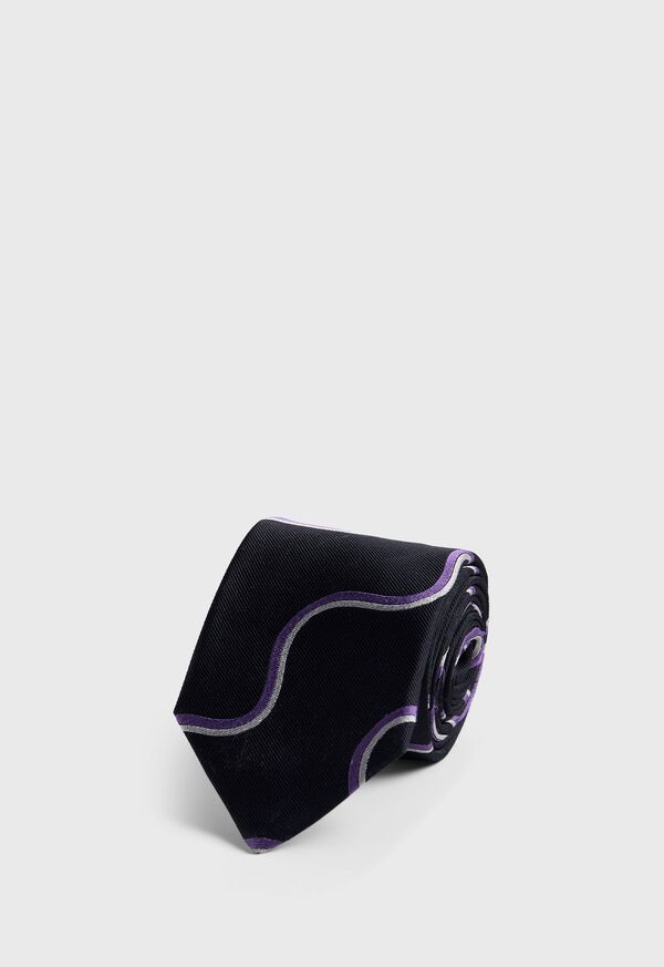 Paul Stuart Woven Silk Deco Wave Tie, image 1