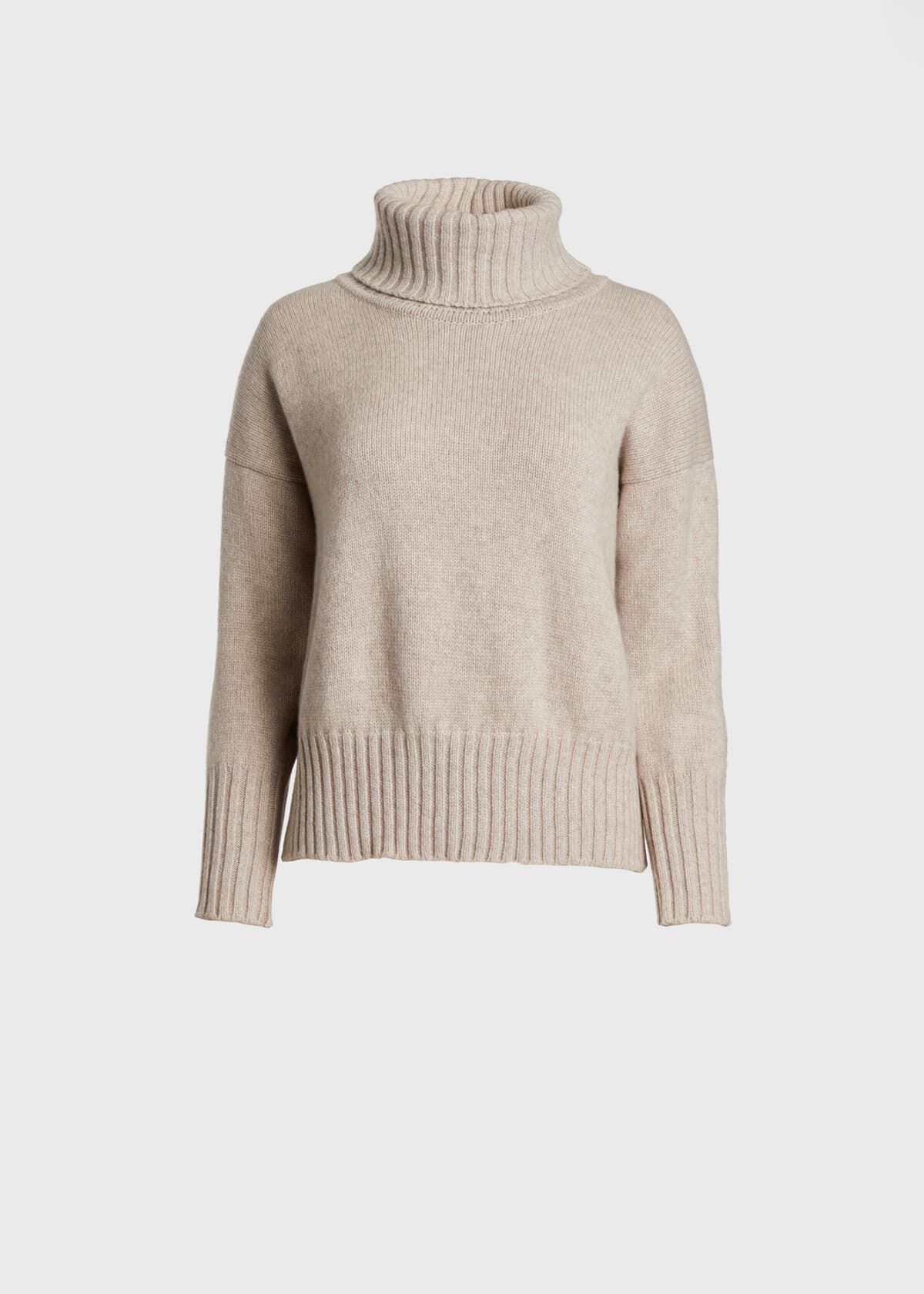 Cashmere Cropped Turtleneck Sweater