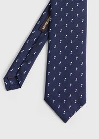 Paul Stuart Woven Silk Double Dot Tie, thumbnail 1