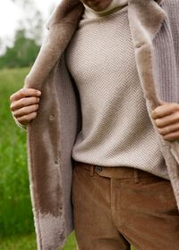 Paul Stuart Knit Jacket with Shearling, thumbnail 4