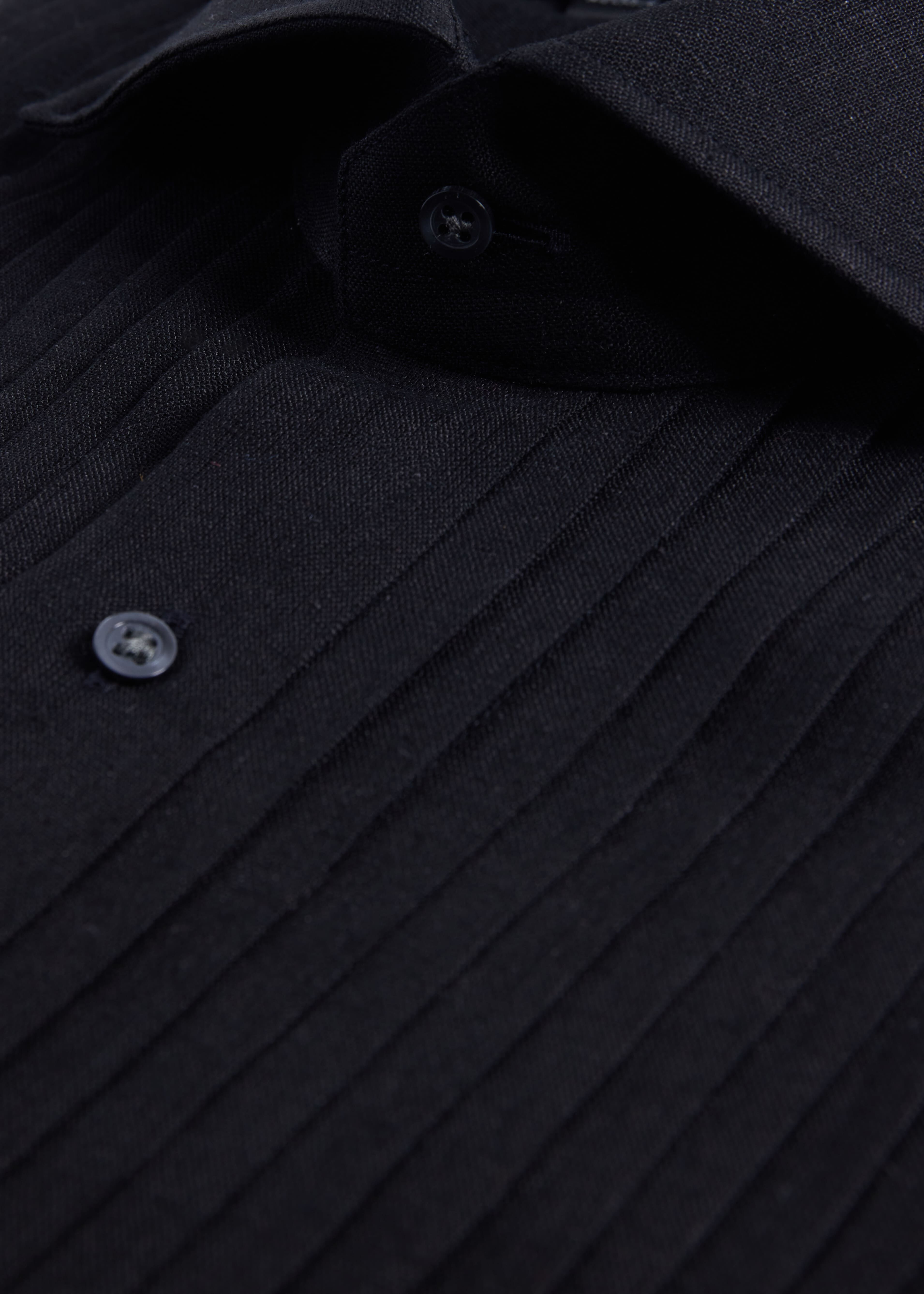 トップス 90s- paul stuart black linen shirt 90s Paul Stuart black linen shirt