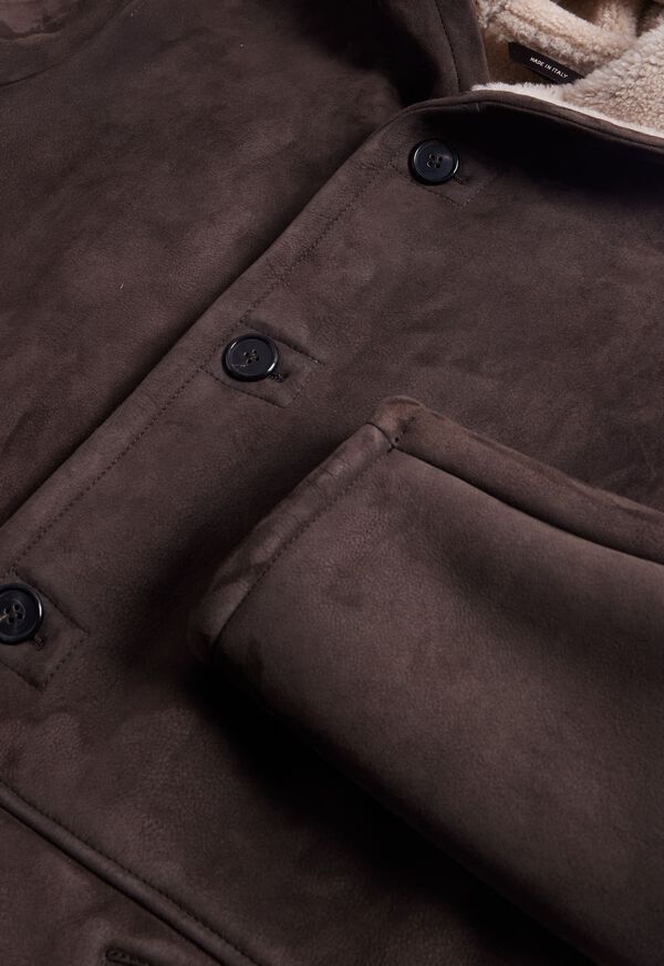 Paul Stuart Long Shearling Coat, image 3
