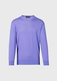 Paul Stuart Fine Gauge Cotton V-Neck Sweater, thumbnail 1