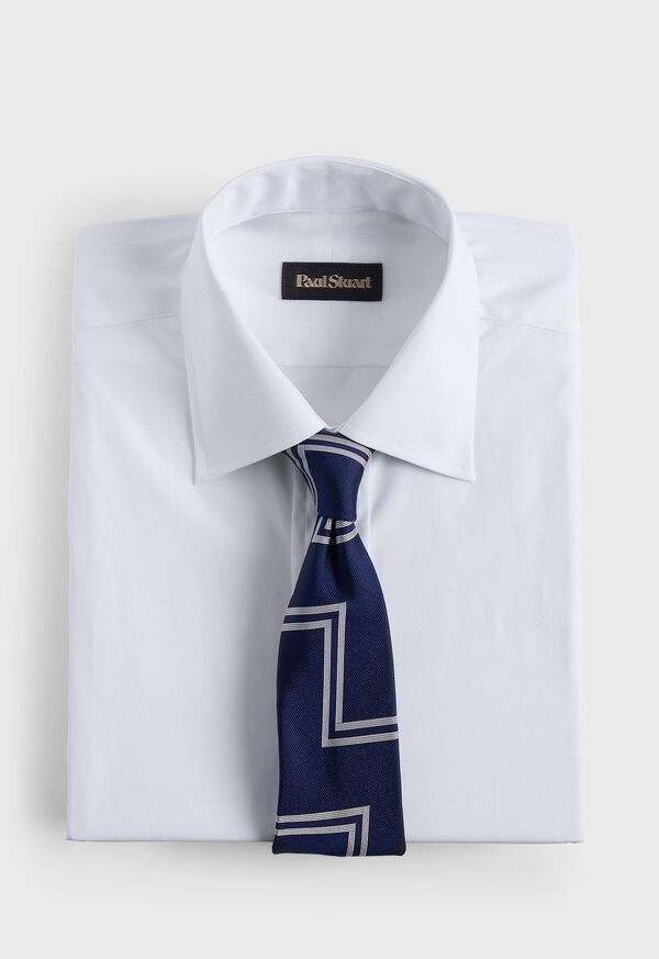Paul Stuart Woven Silk Deco Zig Zag Tie, image 2