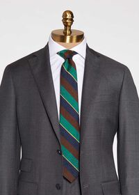 Paul Stuart Stripe Silk Skinny Tie, thumbnail 2