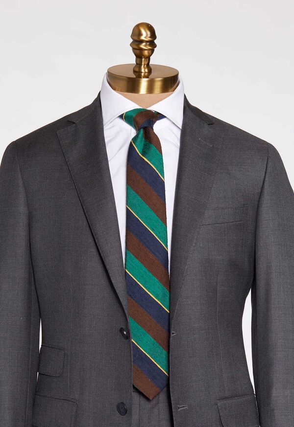 Paul Stuart Stripe Silk Skinny Tie, image 2