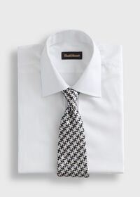 Paul Stuart Woven Silk Houndstooth Tie, thumbnail 2