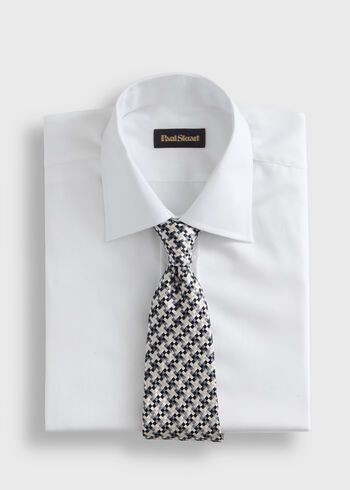 Paul Stuart Woven Silk Houndstooth Tie