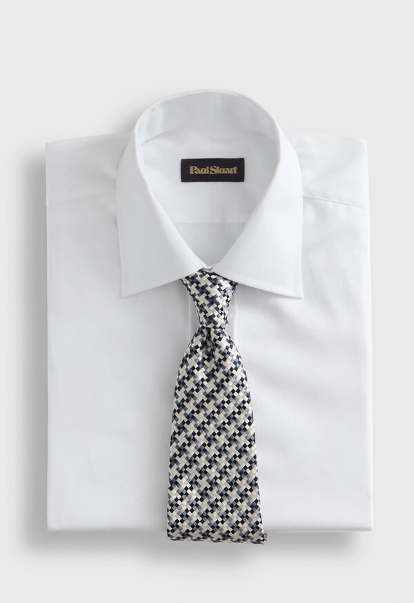 Paul Stuart Woven Silk Houndstooth Tie, image 2