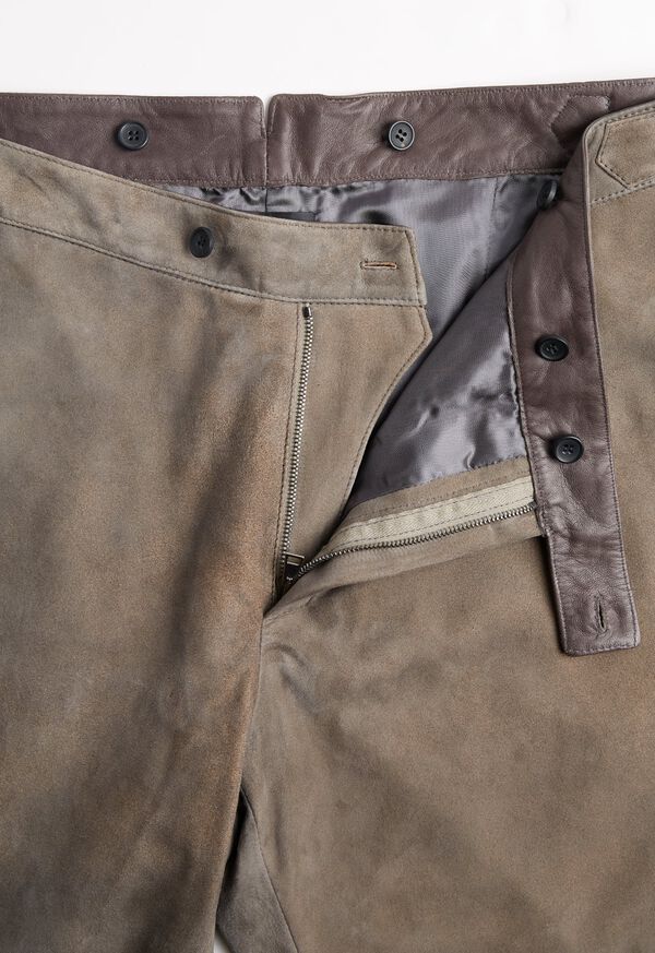 Paul Stuart Grey Leather Pant, image 2