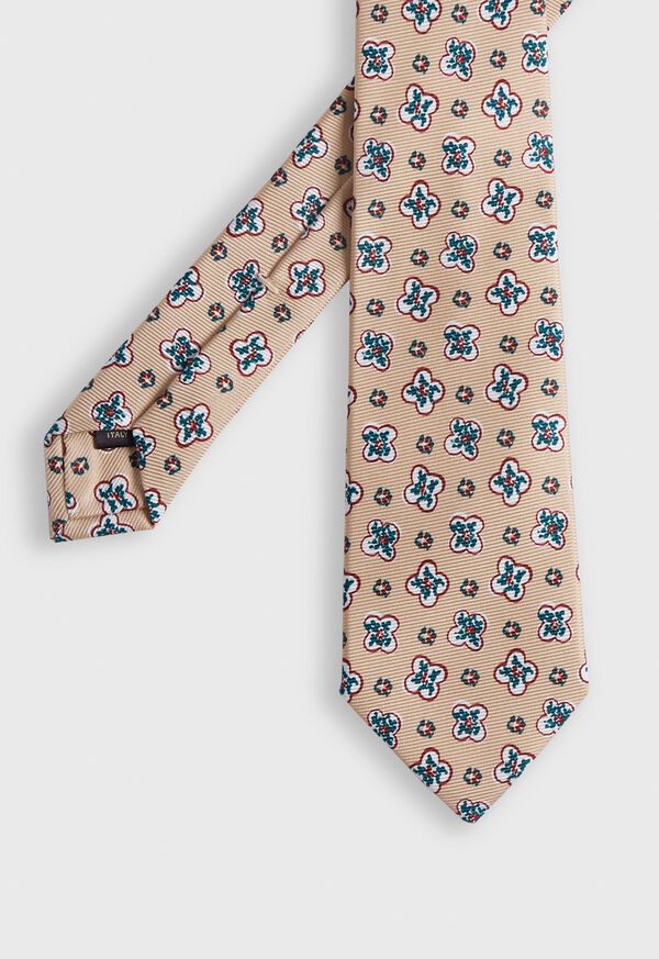 Paul Stuart Printed Silk Tossed Floral Medallion Tie, image 1