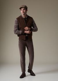 Paul Stuart Quilted Suede Vest, thumbnail 5