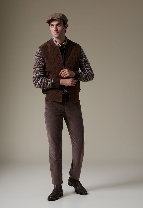 Paul Stuart Quilted Suede Vest, image 5