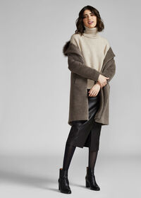 Paul Stuart Single Breasted Coat with Removable Collar, thumbnail 2
