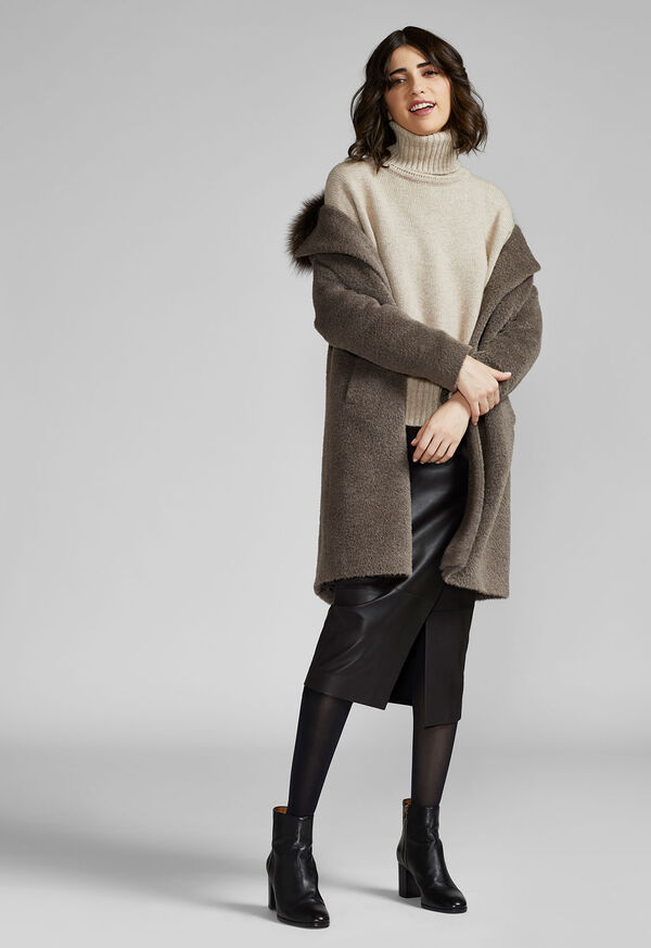 Paul Stuart Single Breasted Coat with Removable Collar, image 2