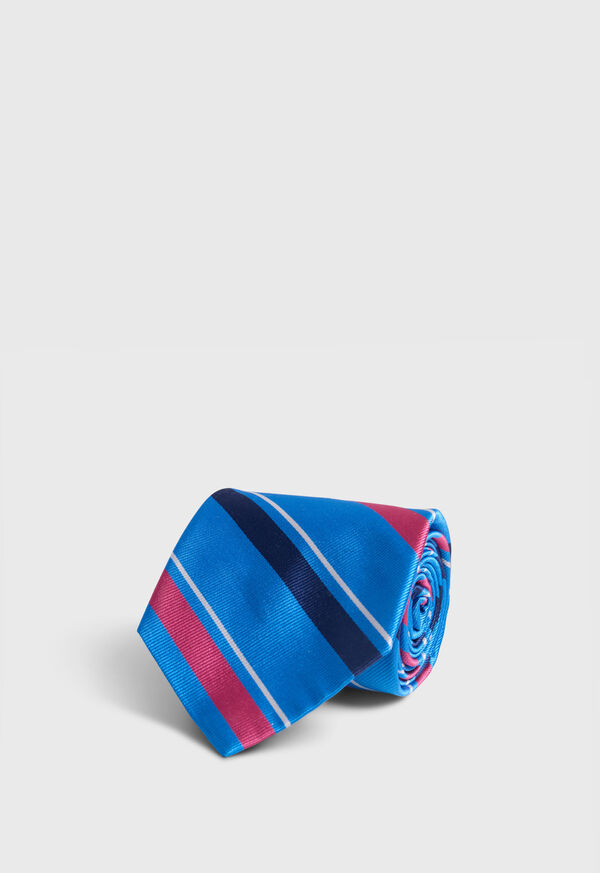 Paul Stuart Woven Silk Multi-Color Stripe Tie, image 1