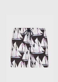 Paul Stuart Printed Sail Boat Swim Trunks, thumbnail 1