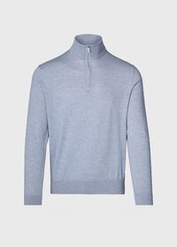 Paul Stuart Cotton & Cashmere Quarter Zip Sweater, thumbnail 1
