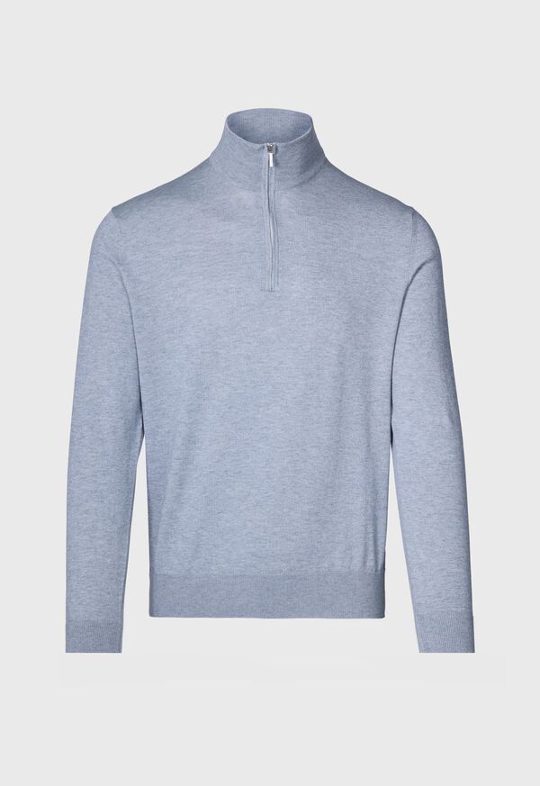 Paul Stuart Cotton & Cashmere Quarter Zip Sweater, image 1