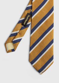Paul Stuart Silk and Linen Printed Stripe Tie, thumbnail 1