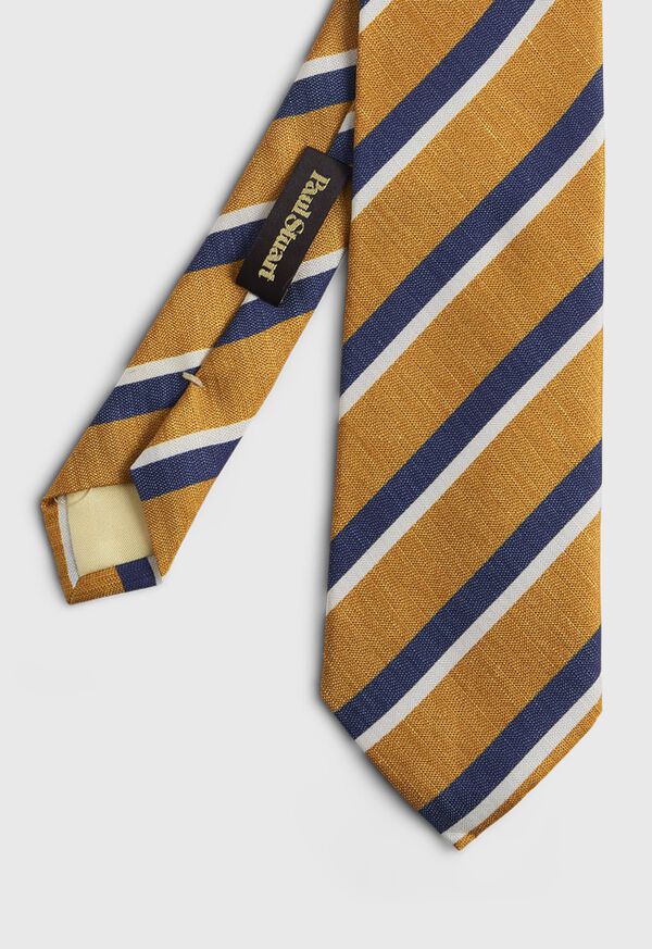 Paul Stuart Silk and Linen Printed Stripe Tie, image 1