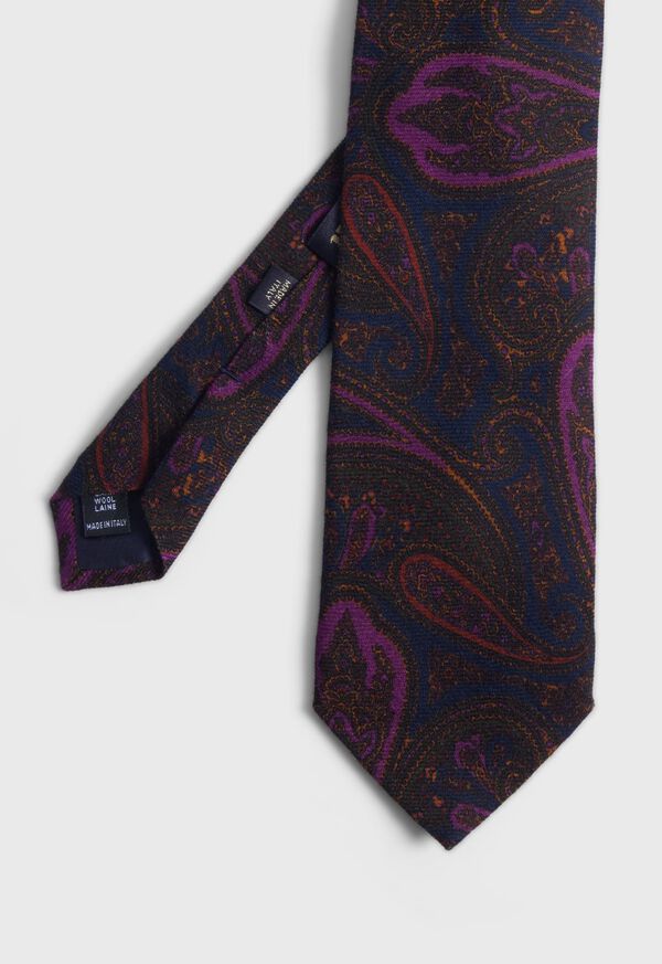 Paul Stuart Wool Paisley Tie, image 1