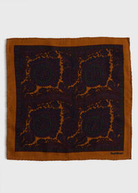 Paul Stuart Wool Paisley Pocket Square, thumbnail 2