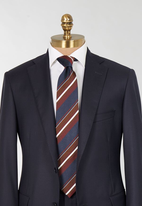 Paul Stuart Woven Silk Jacquard Stripe Tie, image 2