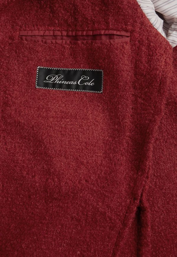 Paul Stuart Solid Crimson Fuzzy Soft Jacket, image 3