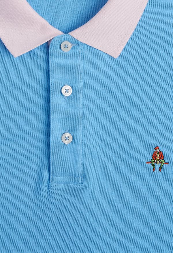Paul Stuart Tri-Color Cotton Pique Logo Polo, image 2