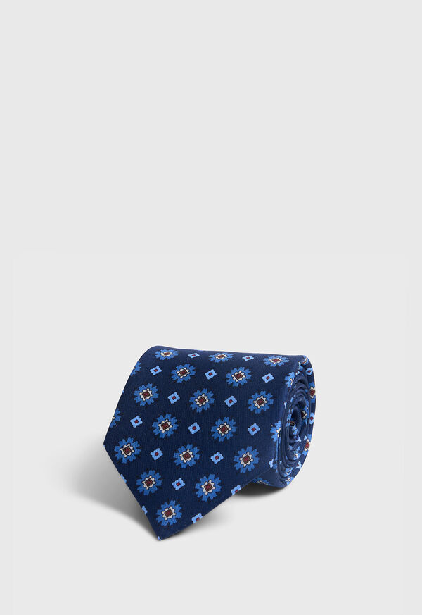 Paul Stuart Printed Silk Medallion Tie, image 1