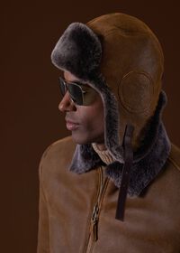 Paul Stuart Shearling Aviator Hat, thumbnail 2
