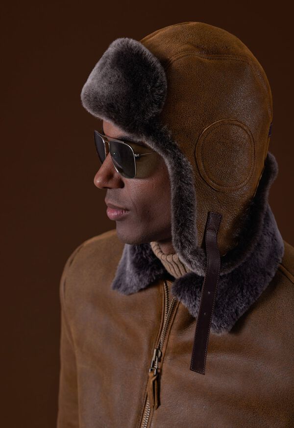 Paul Stuart Shearling Aviator Hat, image 2
