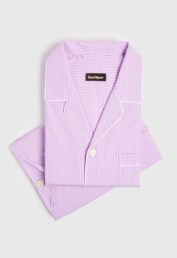 Paul Stuart Cotton Gingham Pajama, image 1