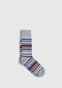 Paul Stuart Melange Fine Stripe Crew Sock, thumbnail 1