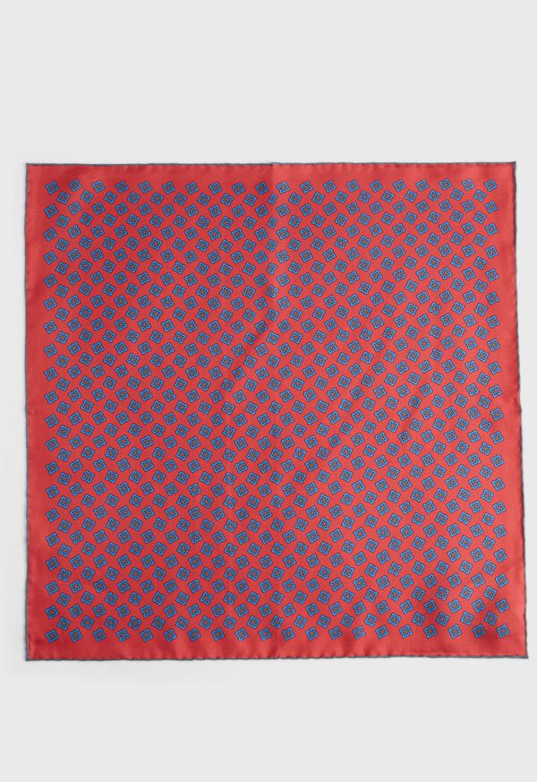 Paul Stuart Printed Silk Tossed Geometric Pocket Square, image 2