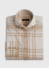Paul Stuart Printed Plaid Brushed Cotton Sport Shirt, thumbnail 1