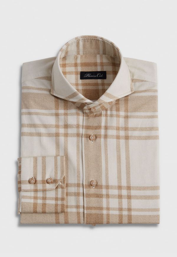 Paul Stuart Printed Plaid Brushed Cotton Sport Shirt, image 1
