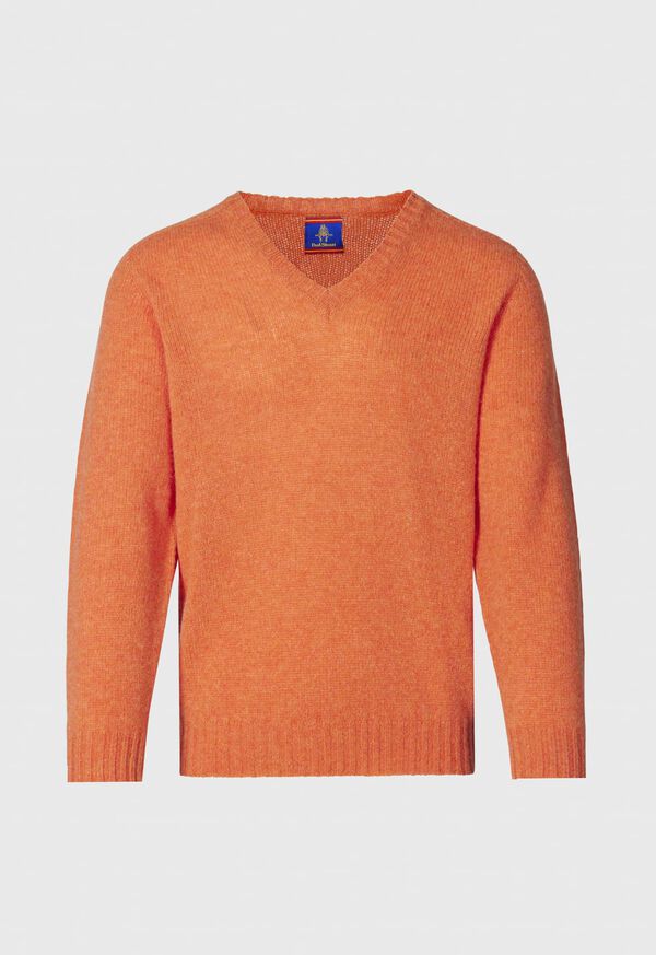 Paul Stuart Shetland Wool V-Neck Sweater