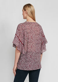 Paul Stuart Butterfly Sleeve Floral Blouse, thumbnail 2