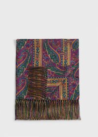 Paul Stuart Silk Paisley Print Scarf, thumbnail 1