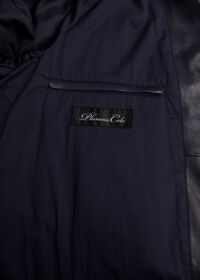 Paul Stuart Leather Riding Jacket with Stripe, thumbnail 3