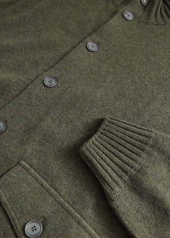 Paul Stuart Felted Cashmere Button-up Blouson