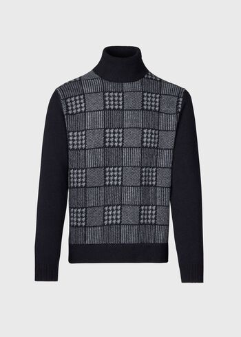 Paul Stuart Glen Plaid Turtleneck Sweater