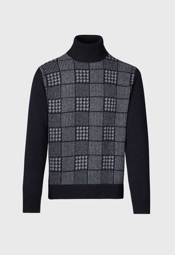 Paul Stuart Glen Plaid Turtleneck Sweater