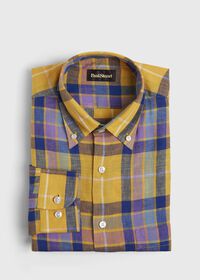 Paul Stuart Linen Multi Color Plaid Sport Shirt, thumbnail 1
