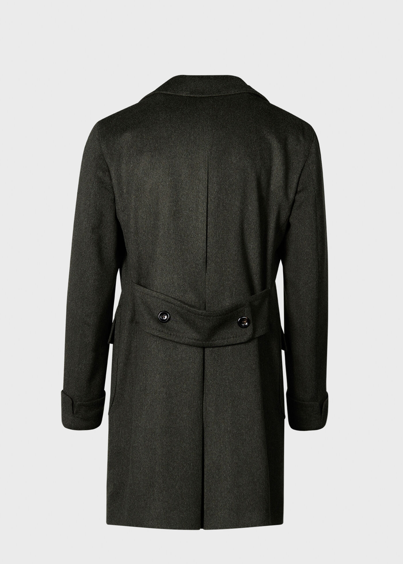 Double Breasted Military Style Wool Coat