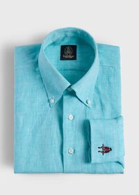 Paul Stuart Linen Logo Sport Shirt, thumbnail 1
