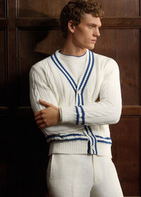 Paul Stuart Cotton Tennis Cardigan, thumbnail 2